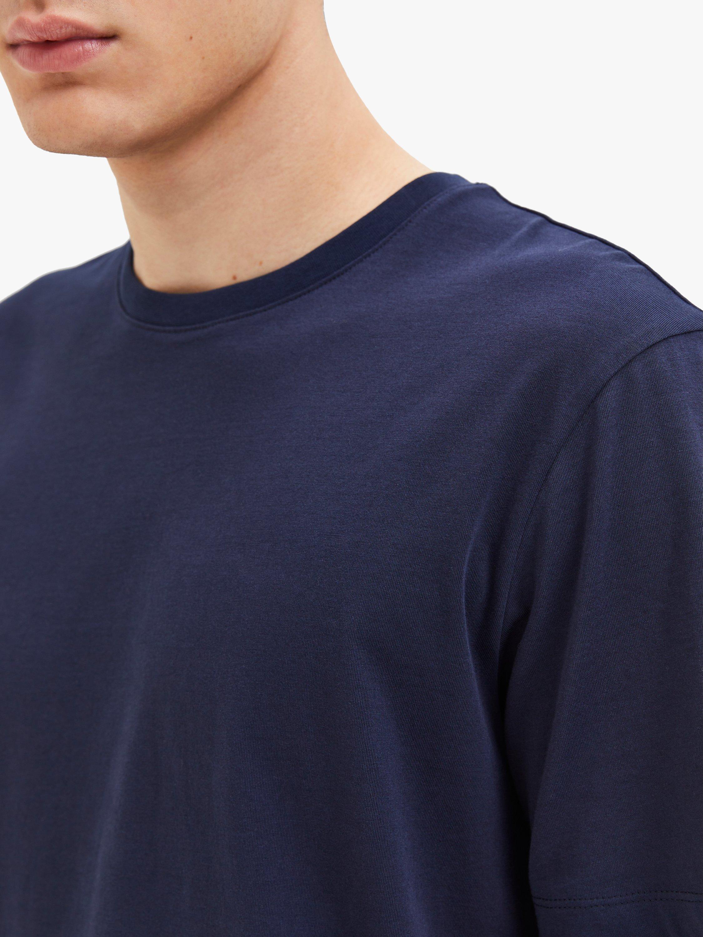 Product image 6 of 6, which shows Selected Organic Cotton T-Shirt, Navy Blazer, S