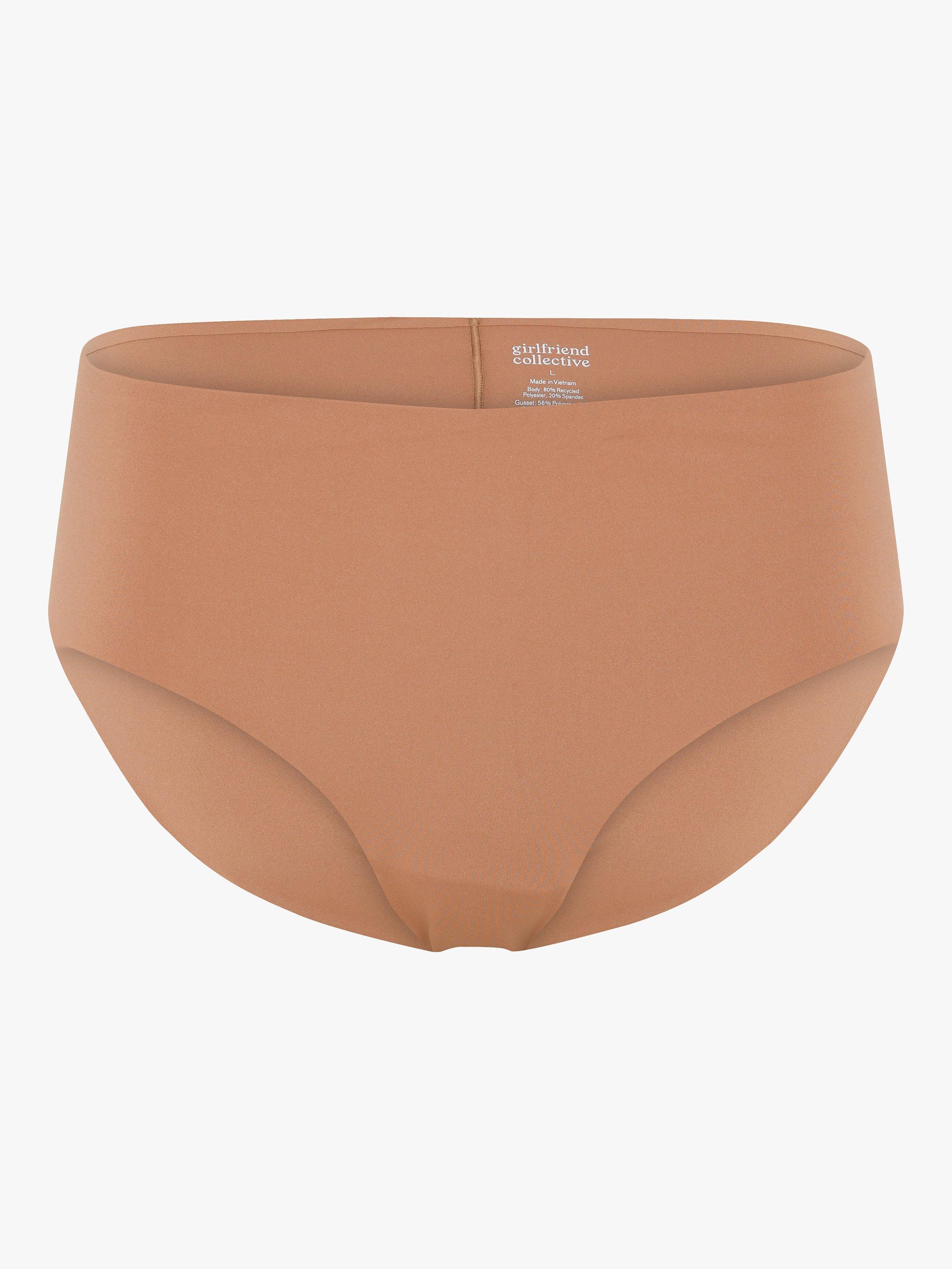 Girlfriend Collective High Rise Plain Sports Knickers, Toast