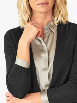 Pure Collection Gassato Cashmere Swing Cardigan - view 2, Black