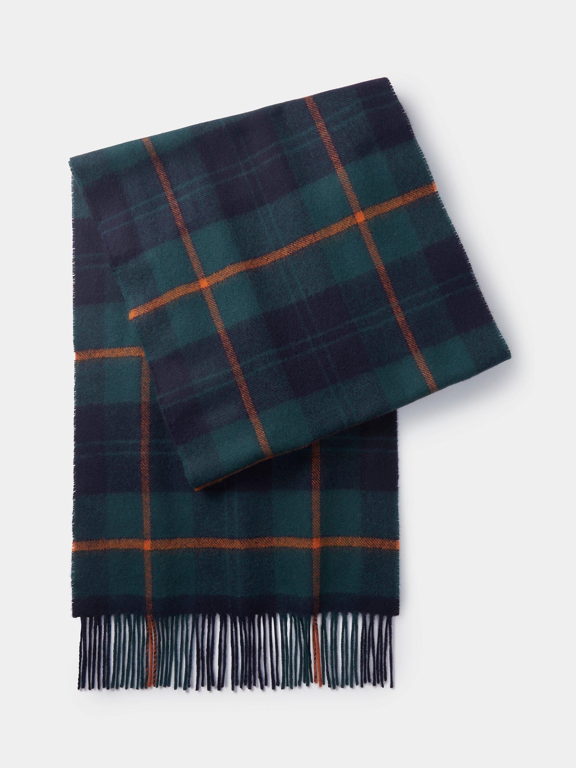 Aubin Hamilton Scarf, Khaki Check, One Size