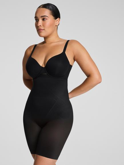 Spanx SPANXshape™ Medium Compression Invisible High-Waisted Mid-Thigh Shorts, Black