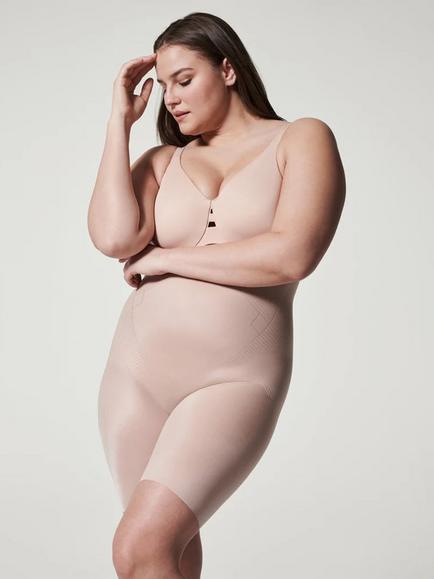 Spanx SPANXshape™ Medium Compression Invisible High-Waisted Mid-Thigh Shorts, Neutral