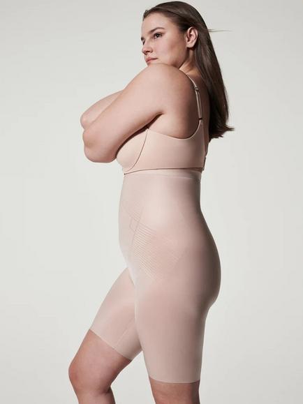 Spanx SPANXshape™ Medium Compression Invisible High-Waisted Mid-Thigh Shorts - view 2, Neutral