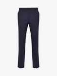 Selected Recycled Polyester Slim Fit Tux Trousers, Navy