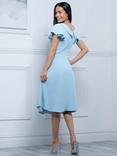 Jolie Moi Jaelyn Flared Sleeve Dress, Light Blue