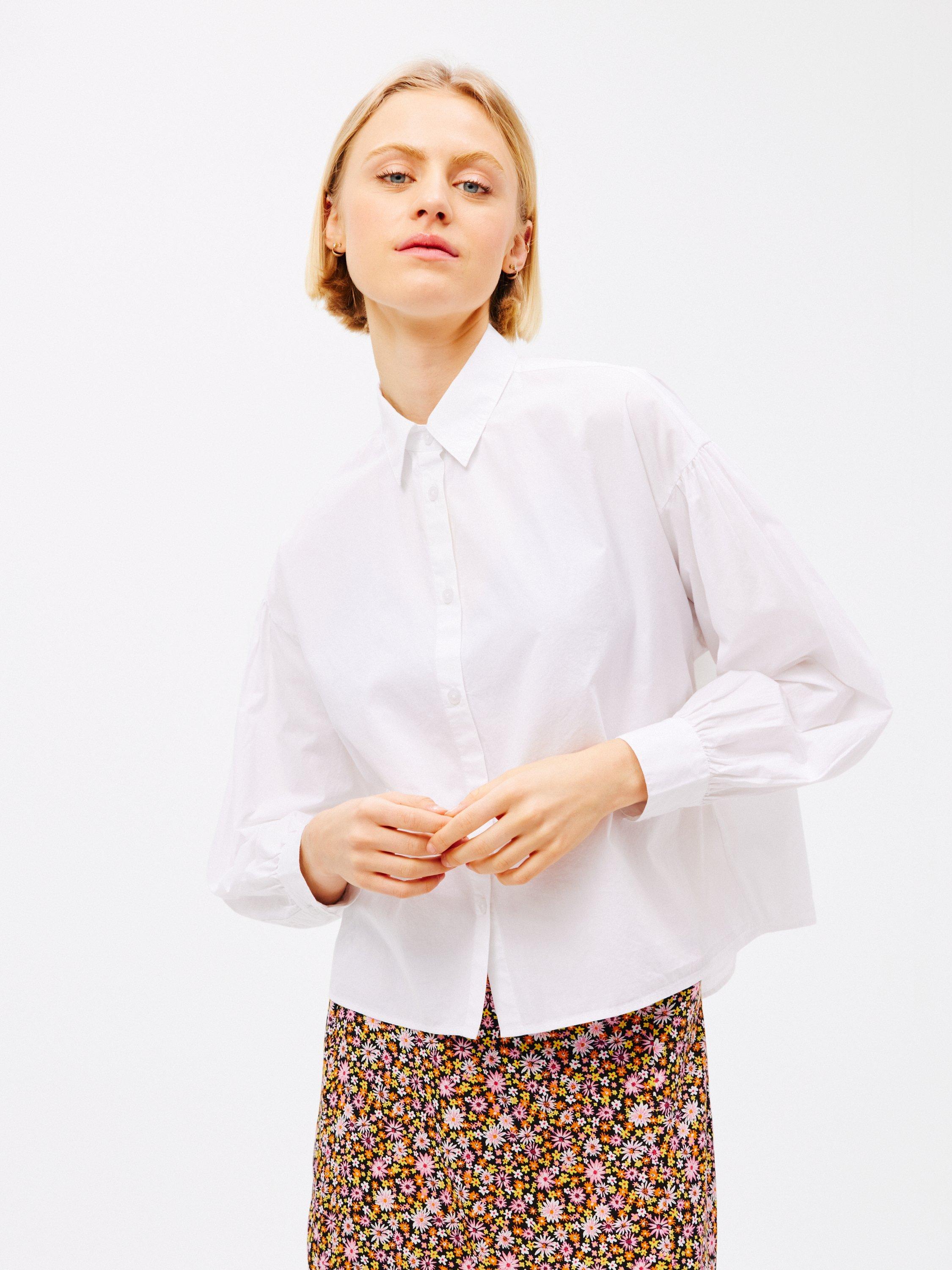 John Lewis ANYDAY Plain Boyfriend Shirt, White