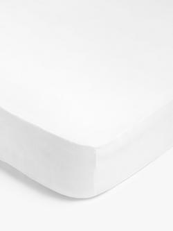 John Lewis Soft & Silky Supima Cotton Blend 500 Thread Count Fitted Sheets, White