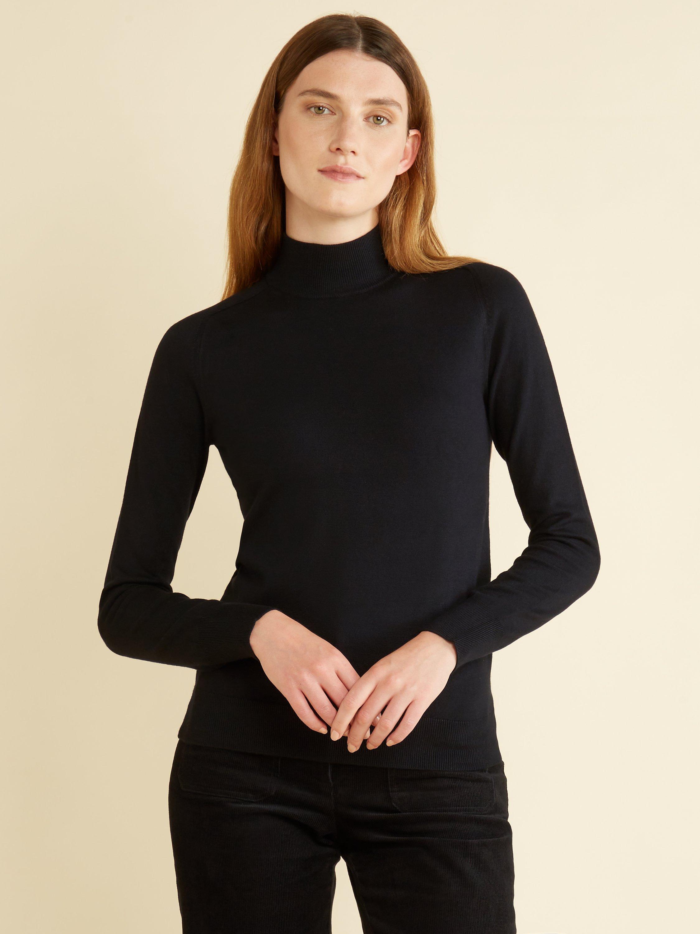 Albaray Classic Turtle Neck Jumper, Black