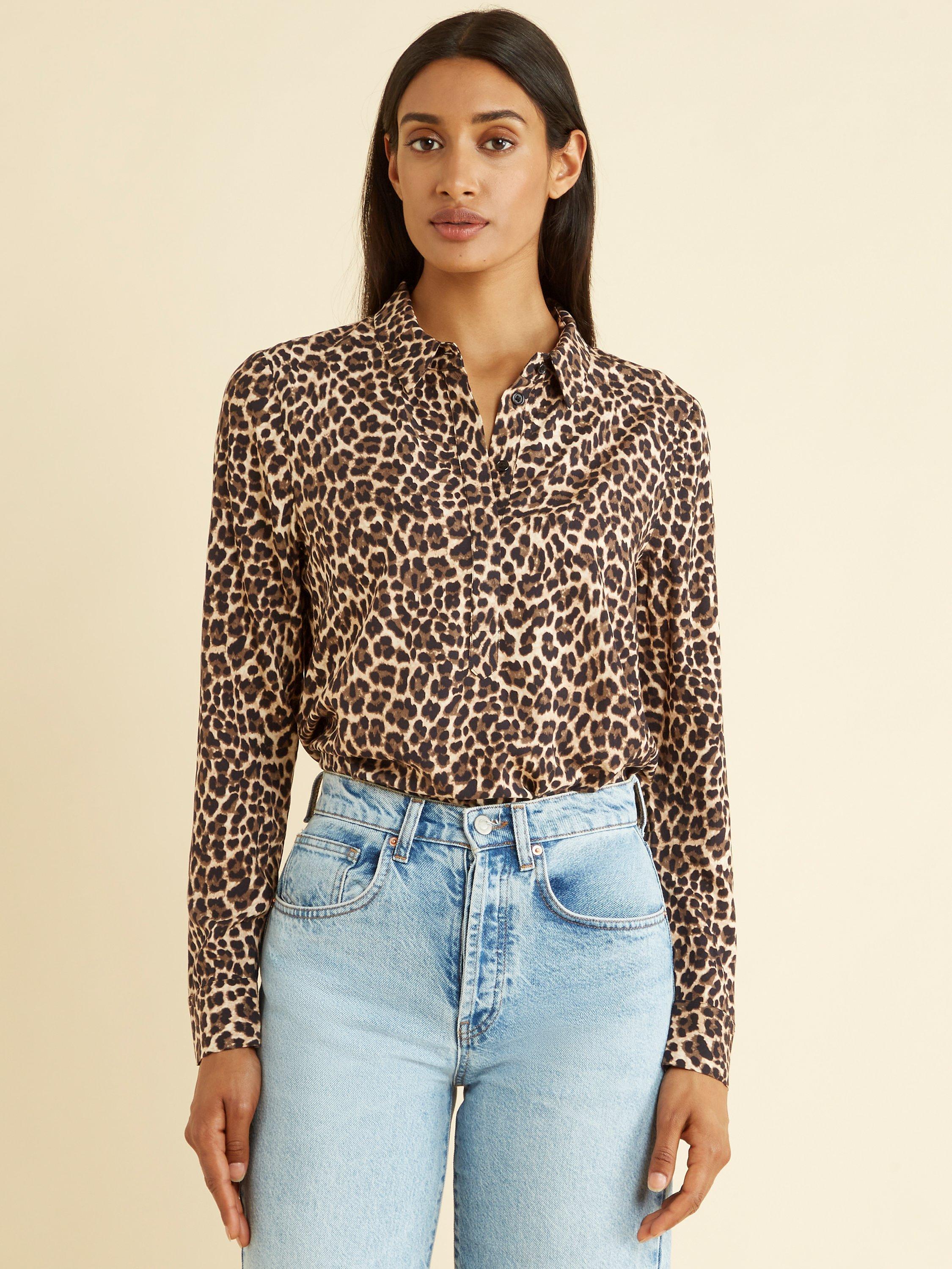 Albaray Animal Print Pull-On Shirt, Leopard