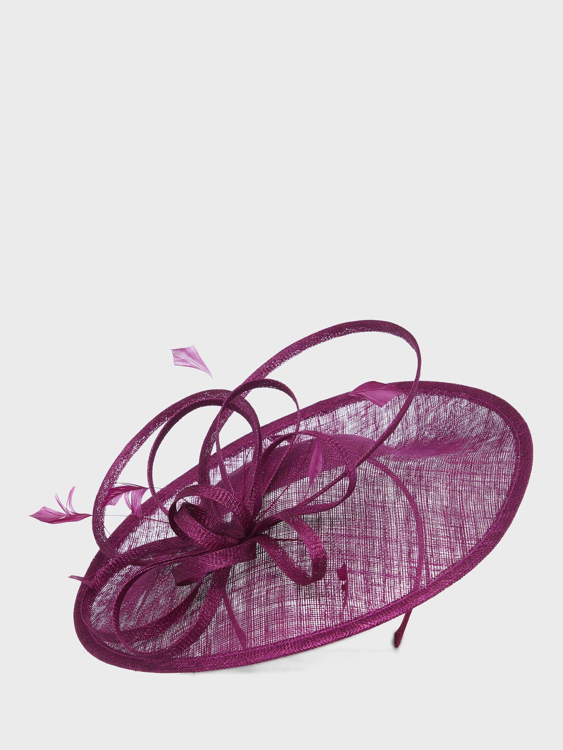 Hobbs Freya Loop and Quills Fascinator, Berry