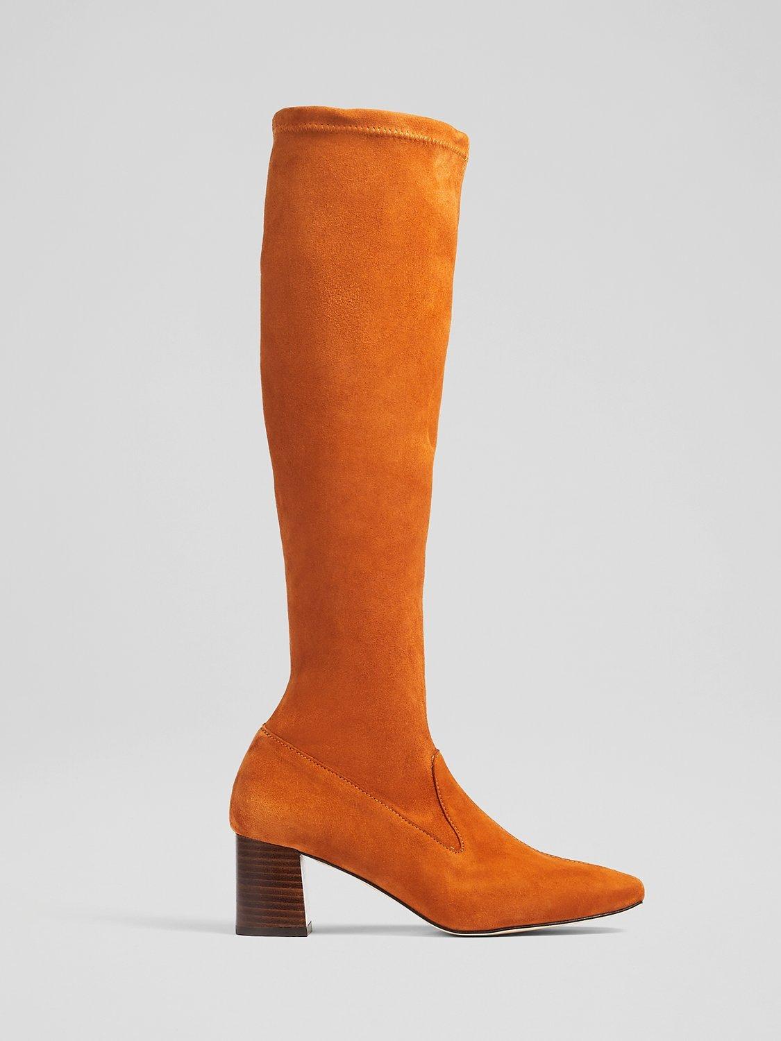 L.K.Bennett Davina Suede Knee High Sock Boots