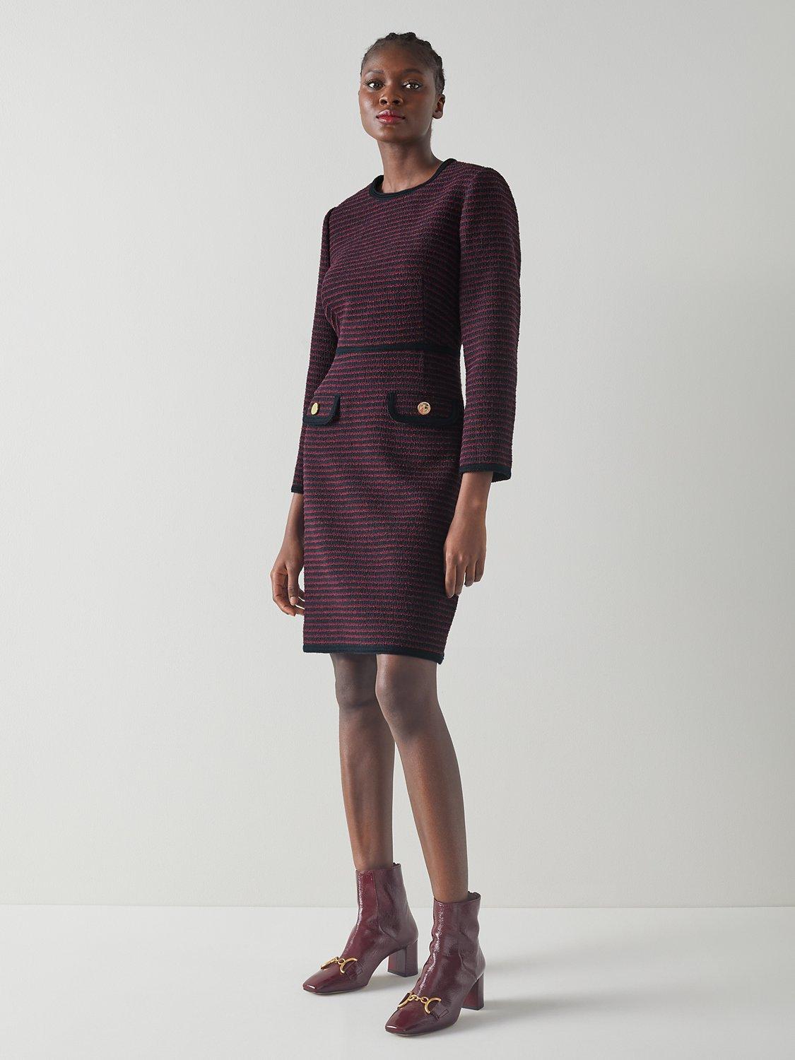 L.K.Bennett Paloma Stripe Tweed Dress, Multi