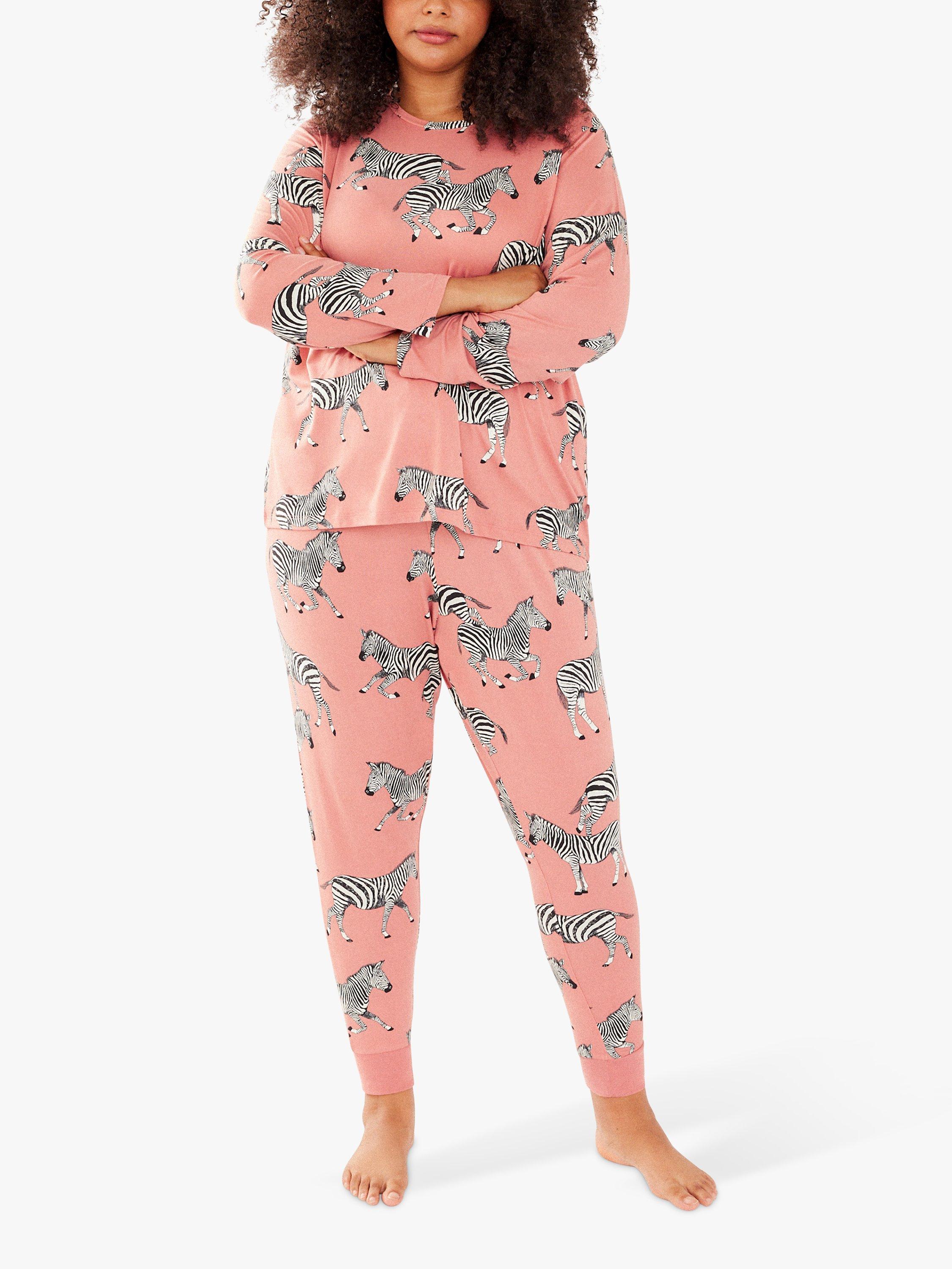 Chelsea Peers Curve Zebra Print Regular Long Pyjama Set