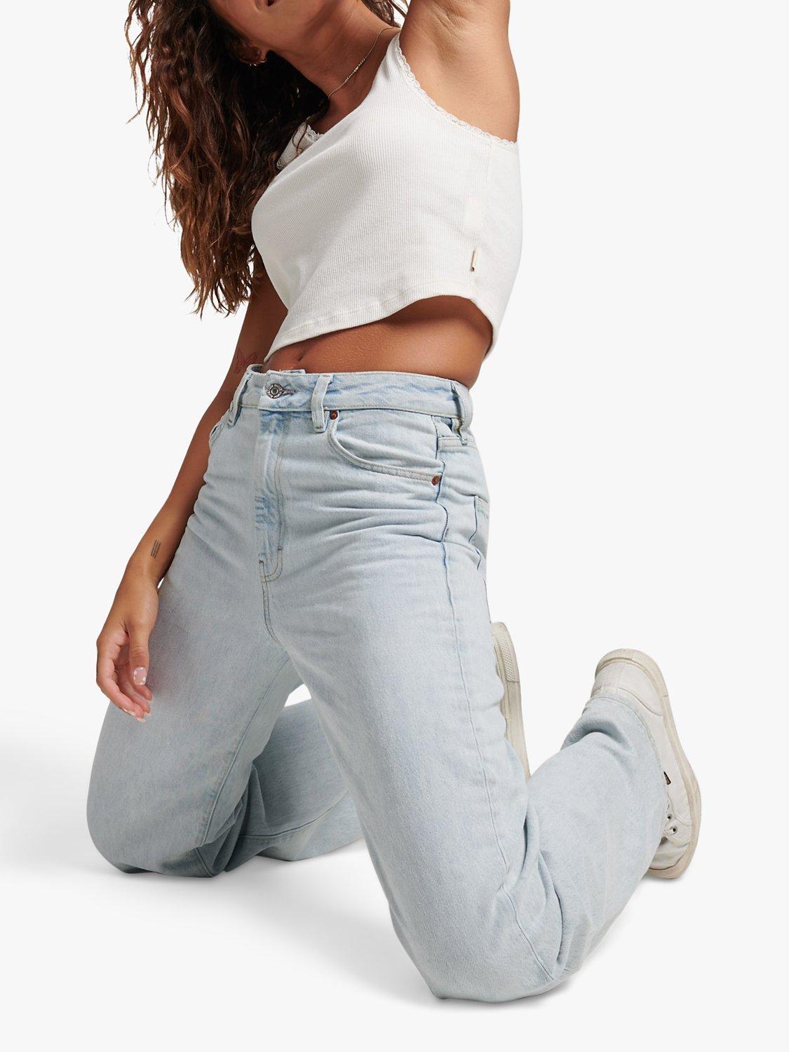 Product image 5 of 6, which shows Superdry Organic Cotton Vintage Wide Jeans, Light Indigo Vintage, W26/L30