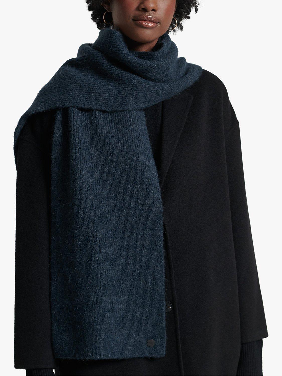Superdry Studios Luxe Scarf, Eclipse Navy, One Size