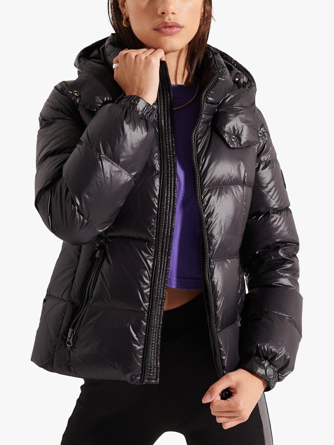 Superdry Mountain Hooded Down Jacket, Black