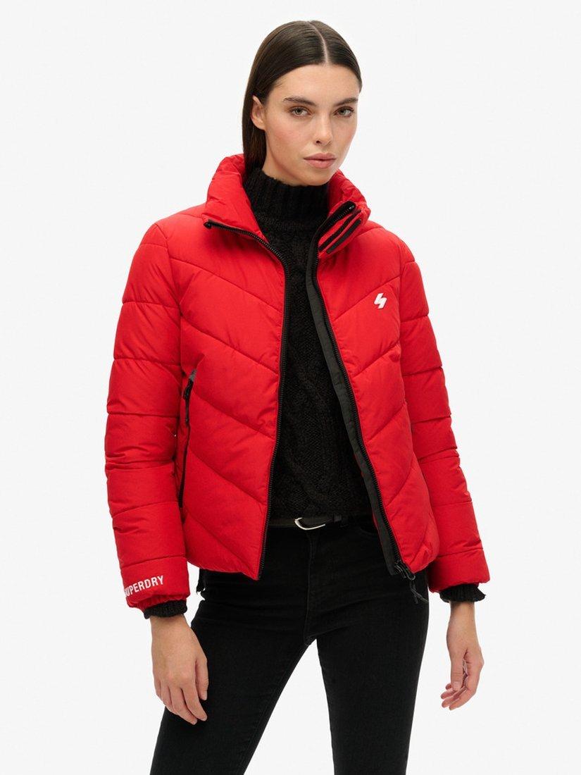 Superdry Sports Puffer Jacket, Risk Red