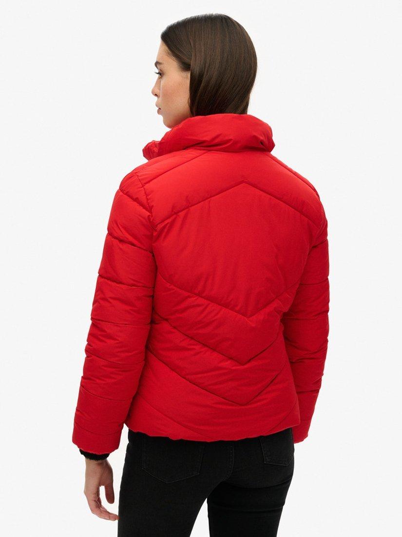 Superdry Sports Puffer Jacket, Risk Red, 8