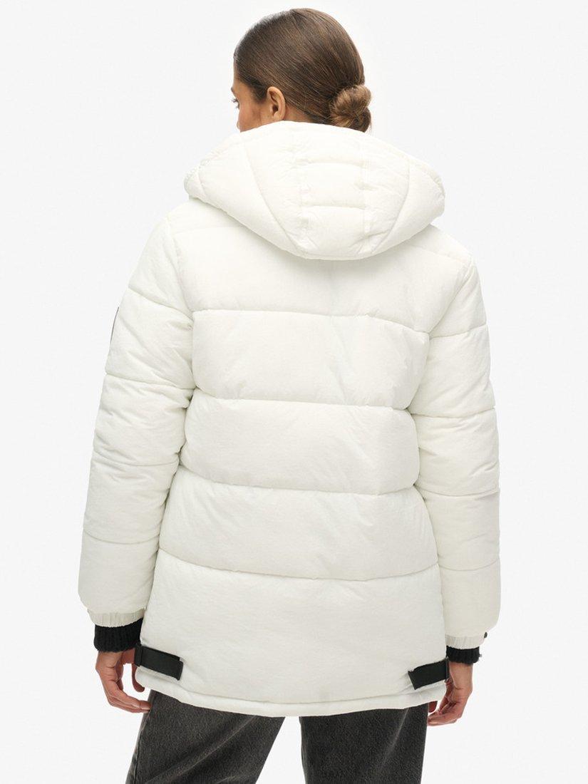 Superdry Expedition Cocoon Padded Coat, New Chalk, 8