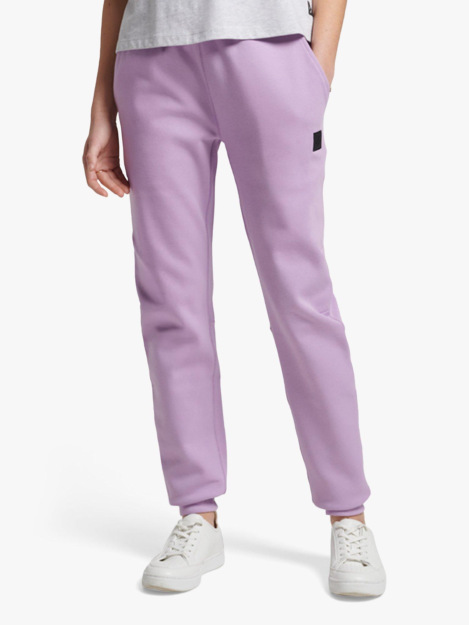 Superdry Slim Tech Cotton Blend Joggers, Mid Lilac