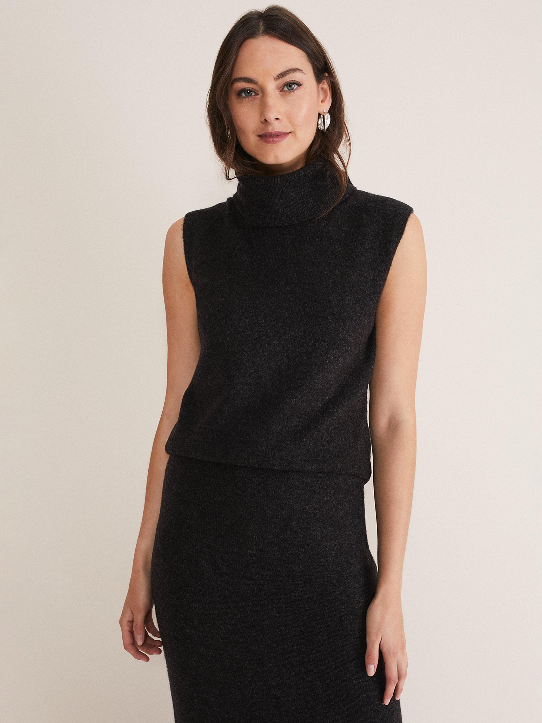Phase Eight Cindy Sleeveless Top, Charcoal