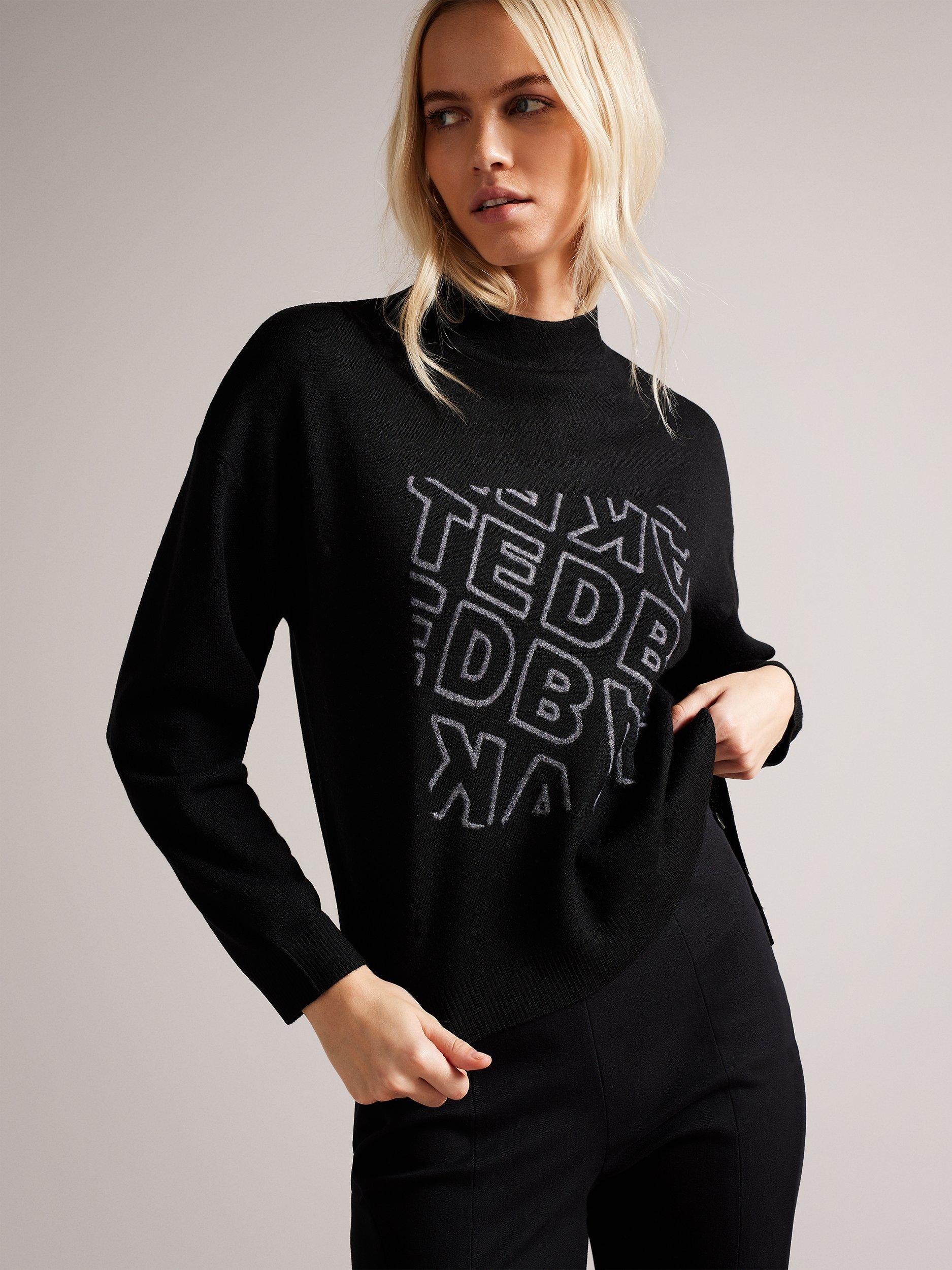 Ted Baker Elonia Logo Jumper, Black
