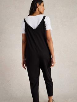 White Stuff Selina Slouchy Jersey Jumpsuit, Pure Black - view 2, Pure Blk