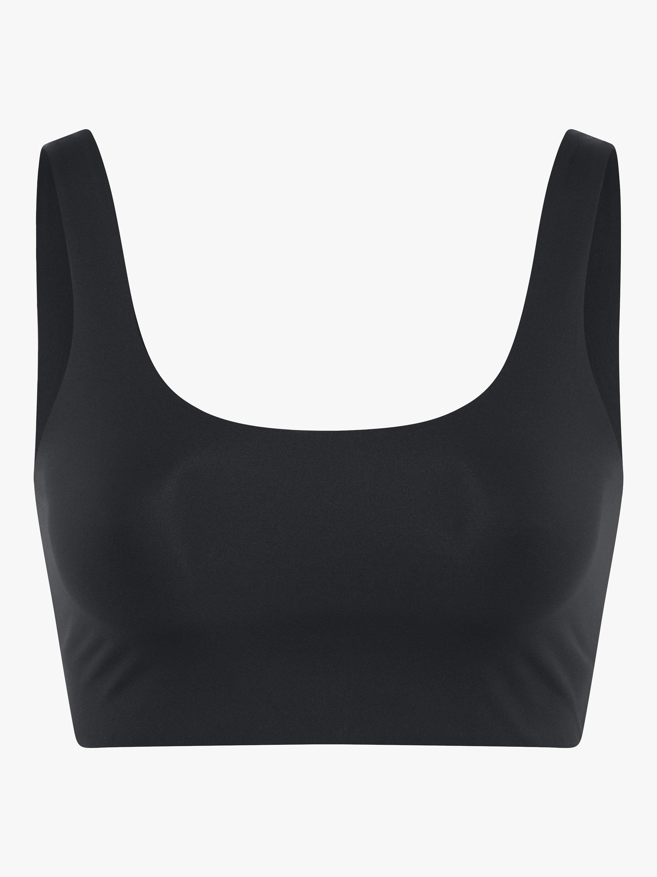 Girlfriend Collective Plain Scoop Neck Bralette, Black