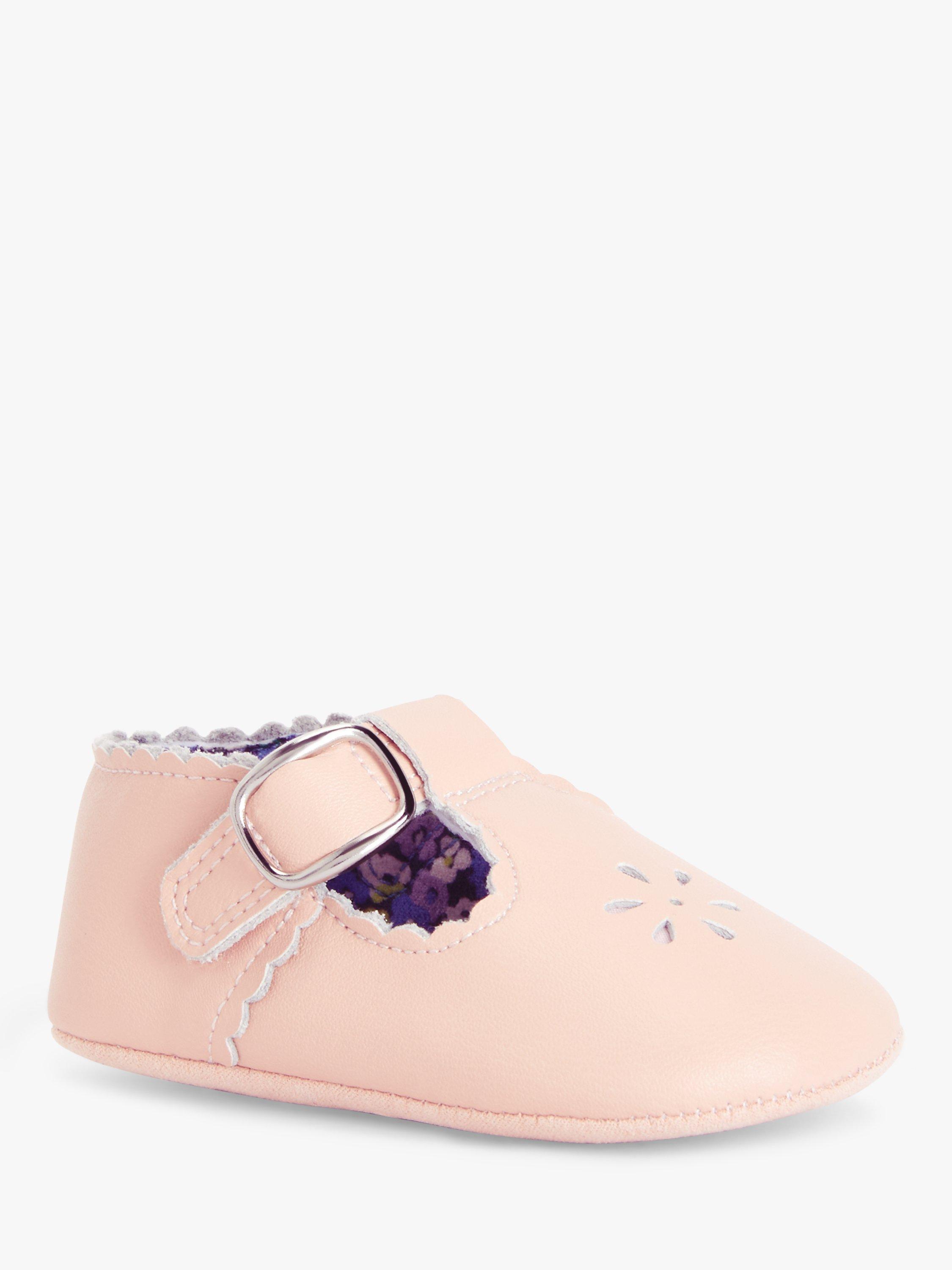 John Lewis Baby Pre-Walker Pink T-Bar Shoes, Pink