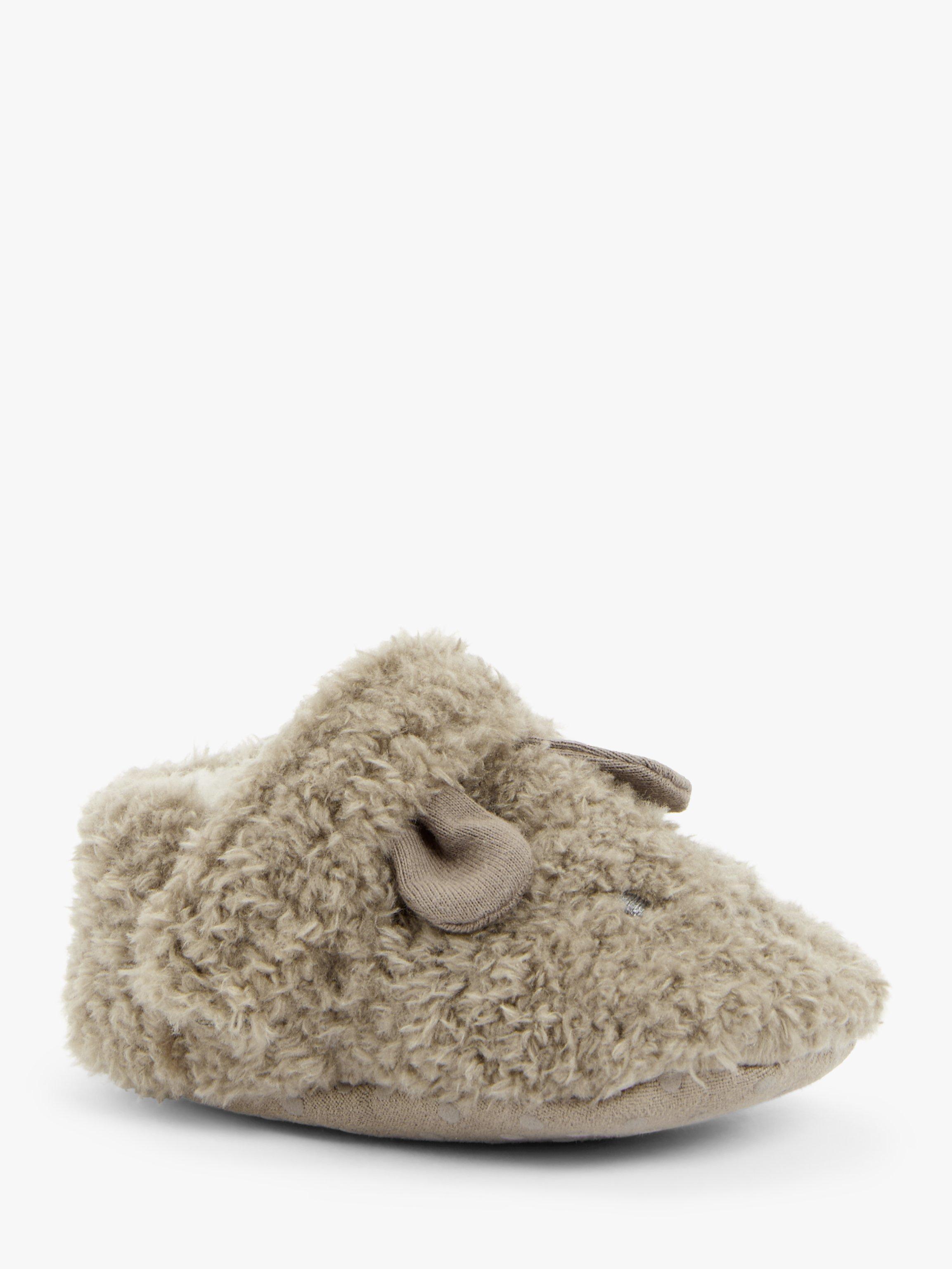 John Lewis Baby Puppy Slipper Booties, Brown