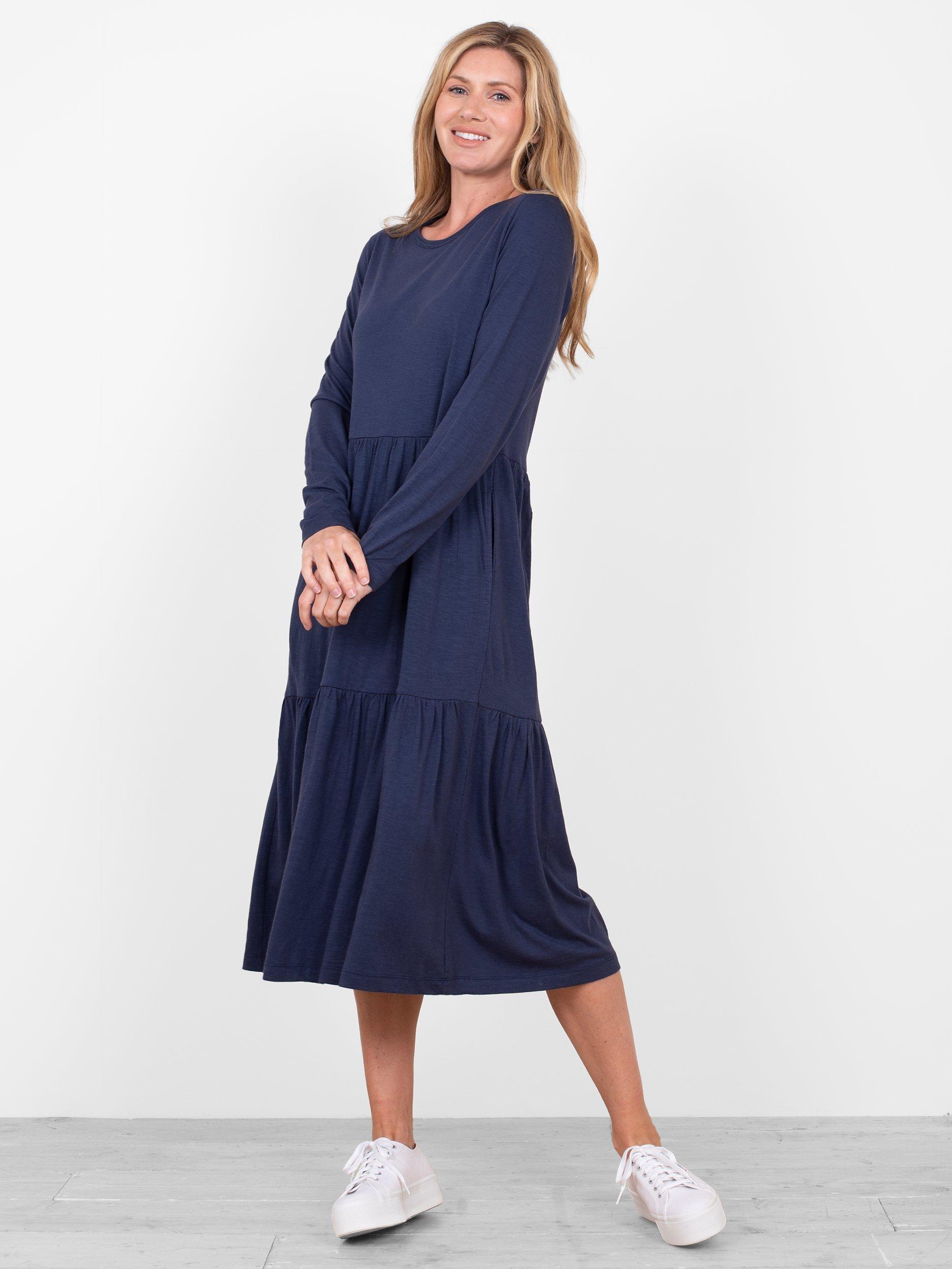 Brakeburn Tinley Jersey Dress, Navy