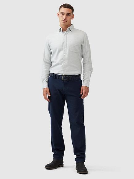 Rodd & Gunn Barrhill Brushed Cotton Slim Fit Long Sleeves Shirt - view 2, Ash