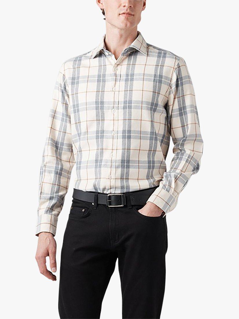 Rodd & Gunn Arnold Valley Long Sleeve Slim Fit Shirt, Cream