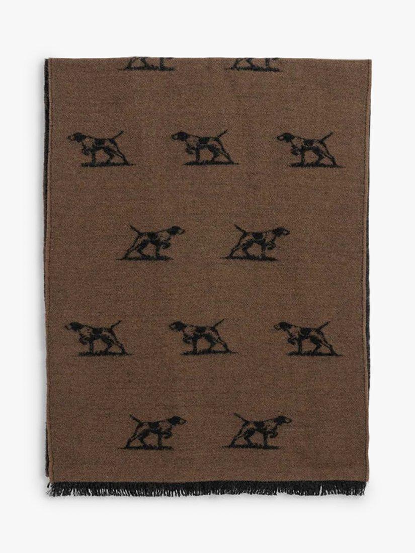 Rodd & Gunn Gunner Logo 100% Wool Scarf, Terra Antracite, One Size
