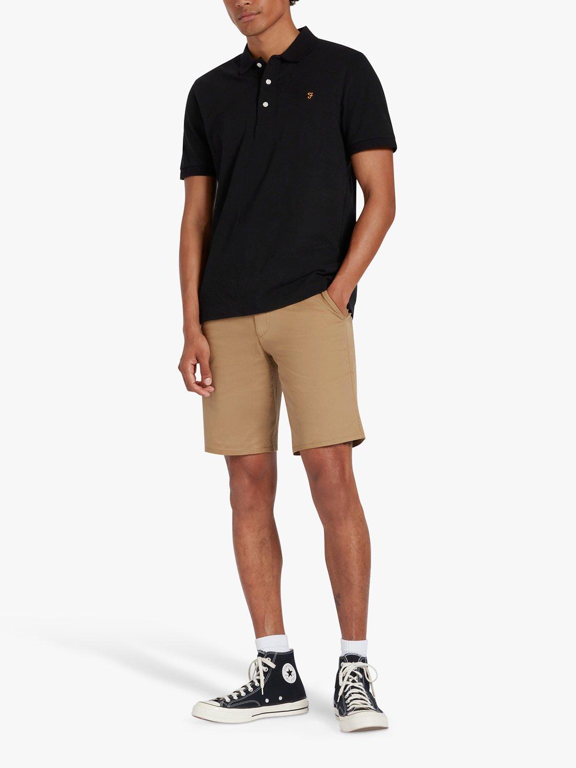 Farah Blanes Short Sleeve Polo Top, Black, S