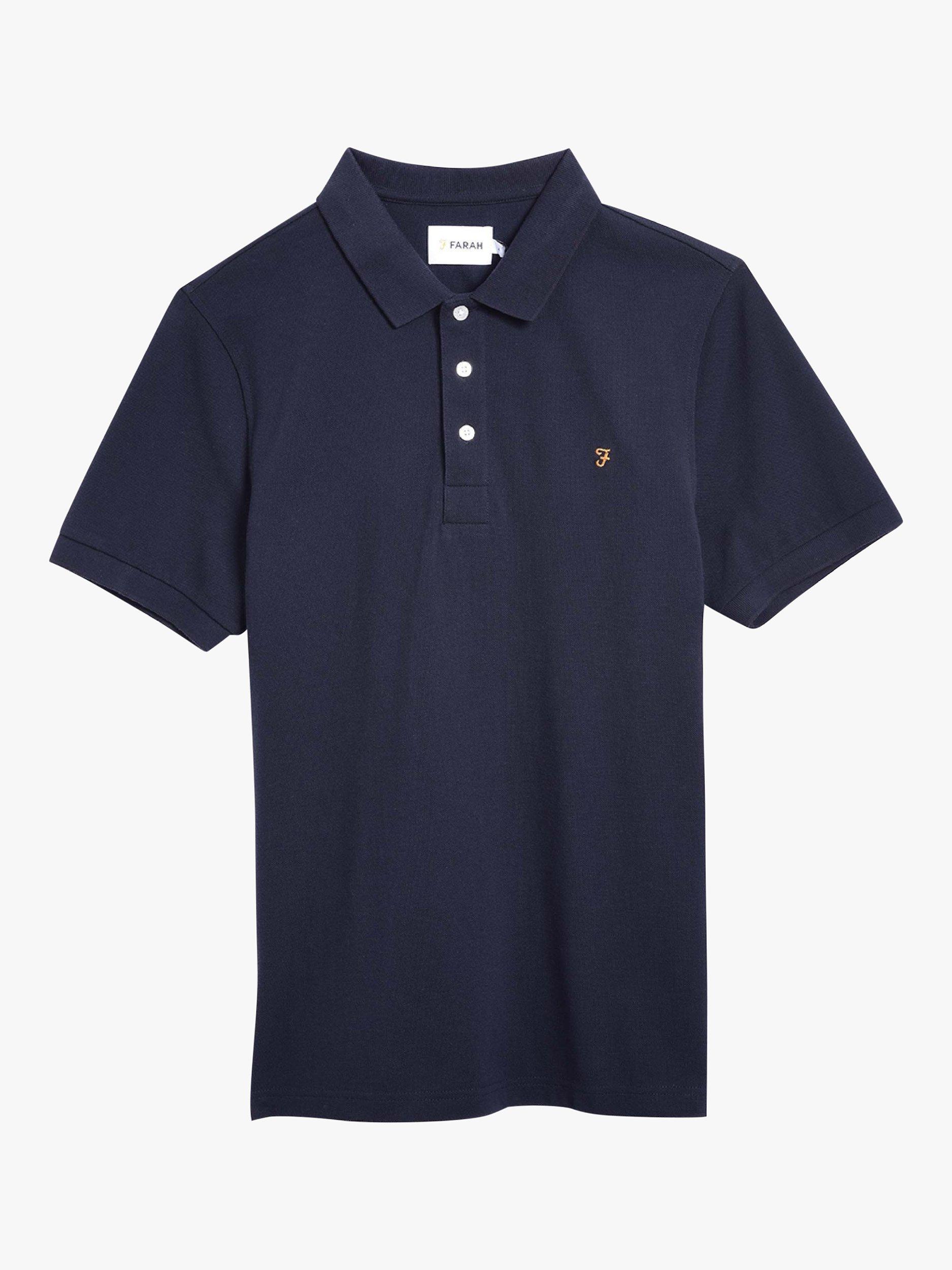 Product image 5 of 5, which shows Farah Blanes Short Sleeve Polo Top, True Navy, S