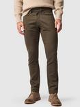 Rodd & Gunn Motion Melange Straight Fit Stretch Cotton Jeans, Nutmeg