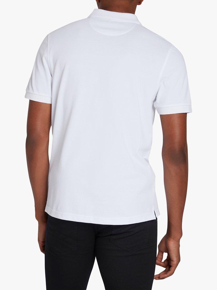 Product image 2 of 5, which shows Farah Blanes Short Sleeve Polo Top, White, S