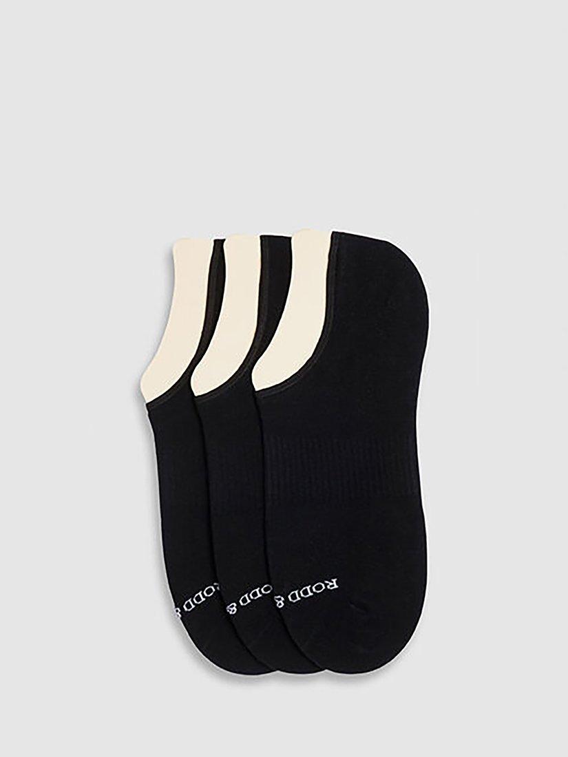 Rodd & Gunn Edgecumbe No-Show Liner Socks, Pack of 3, Onyx