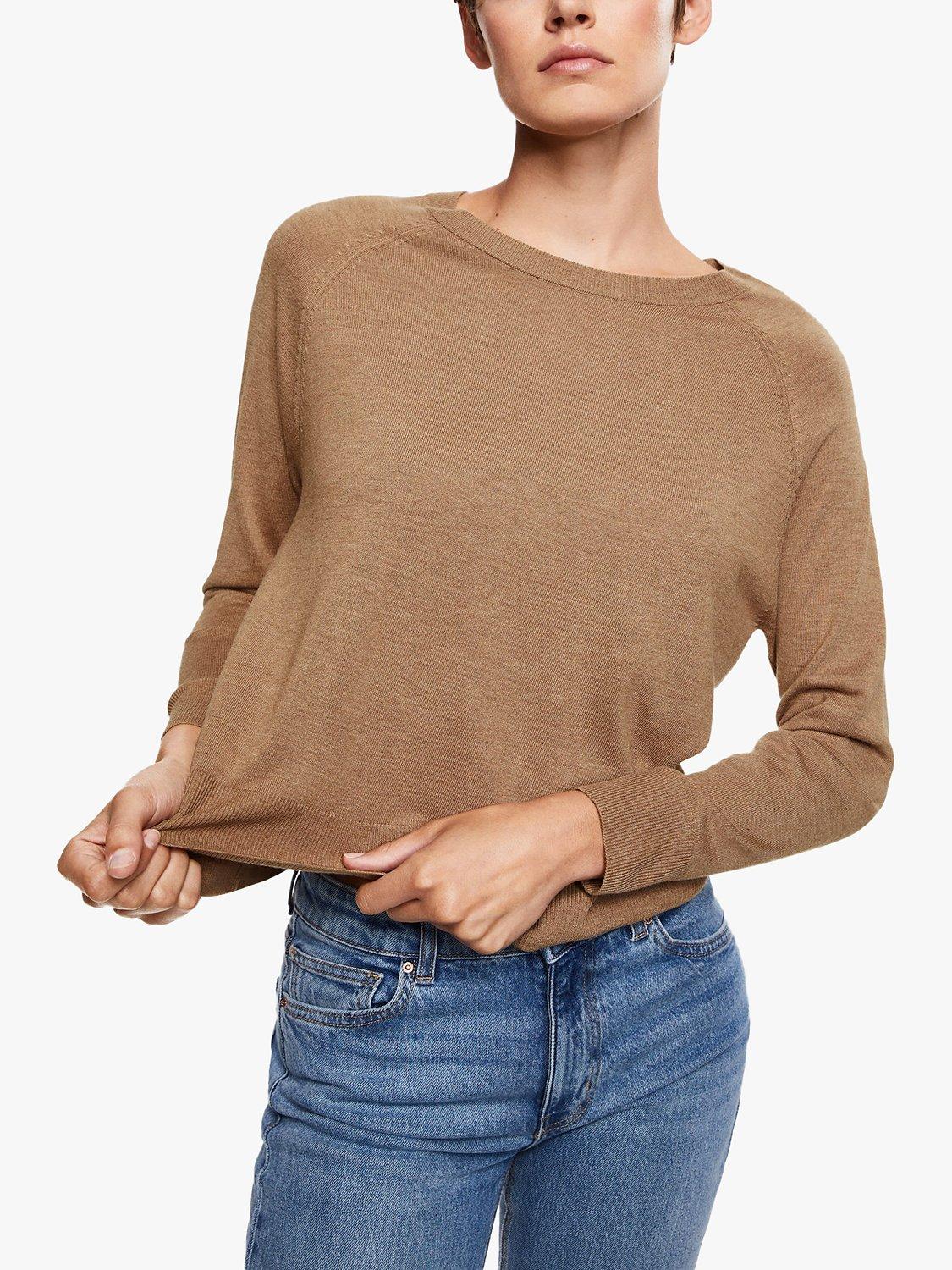 Mango Lucca Jumper, Medium Brown