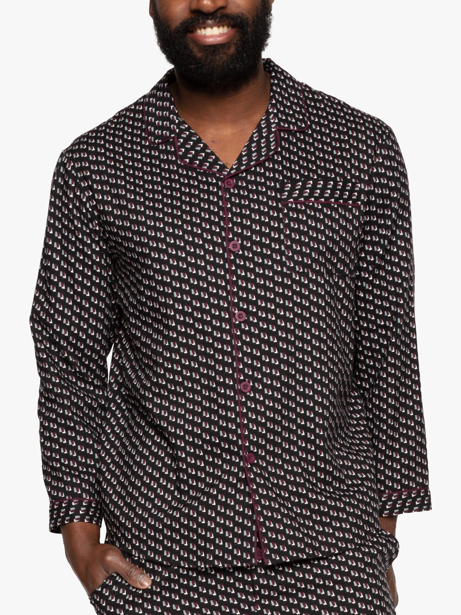Cyberjammies Harley Long Sleeved Pyjama Top, Black Mix