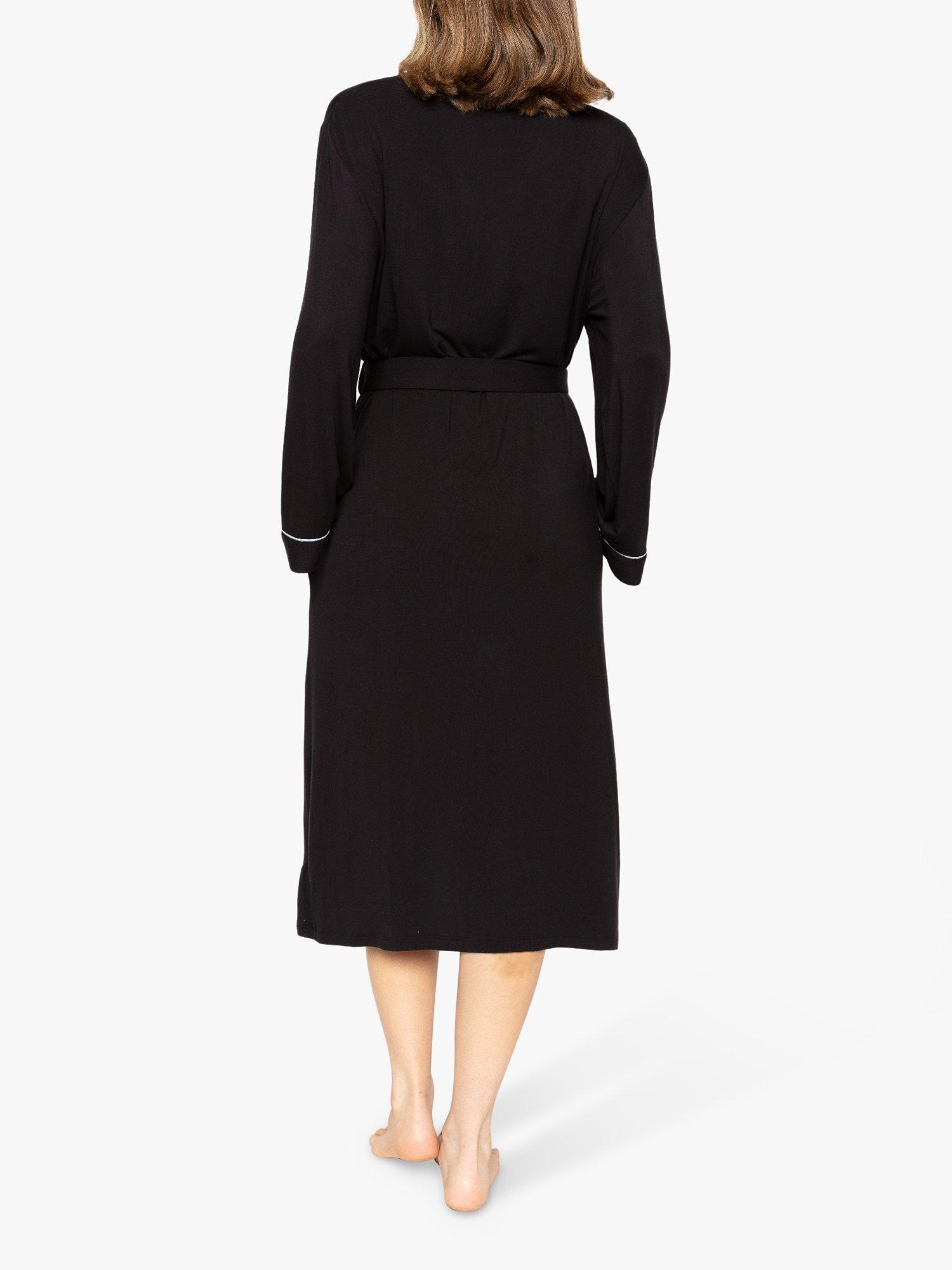 Product image 2 of 4, which shows Cyberjammies Beth Wrap Dressing Gown, Black, 8