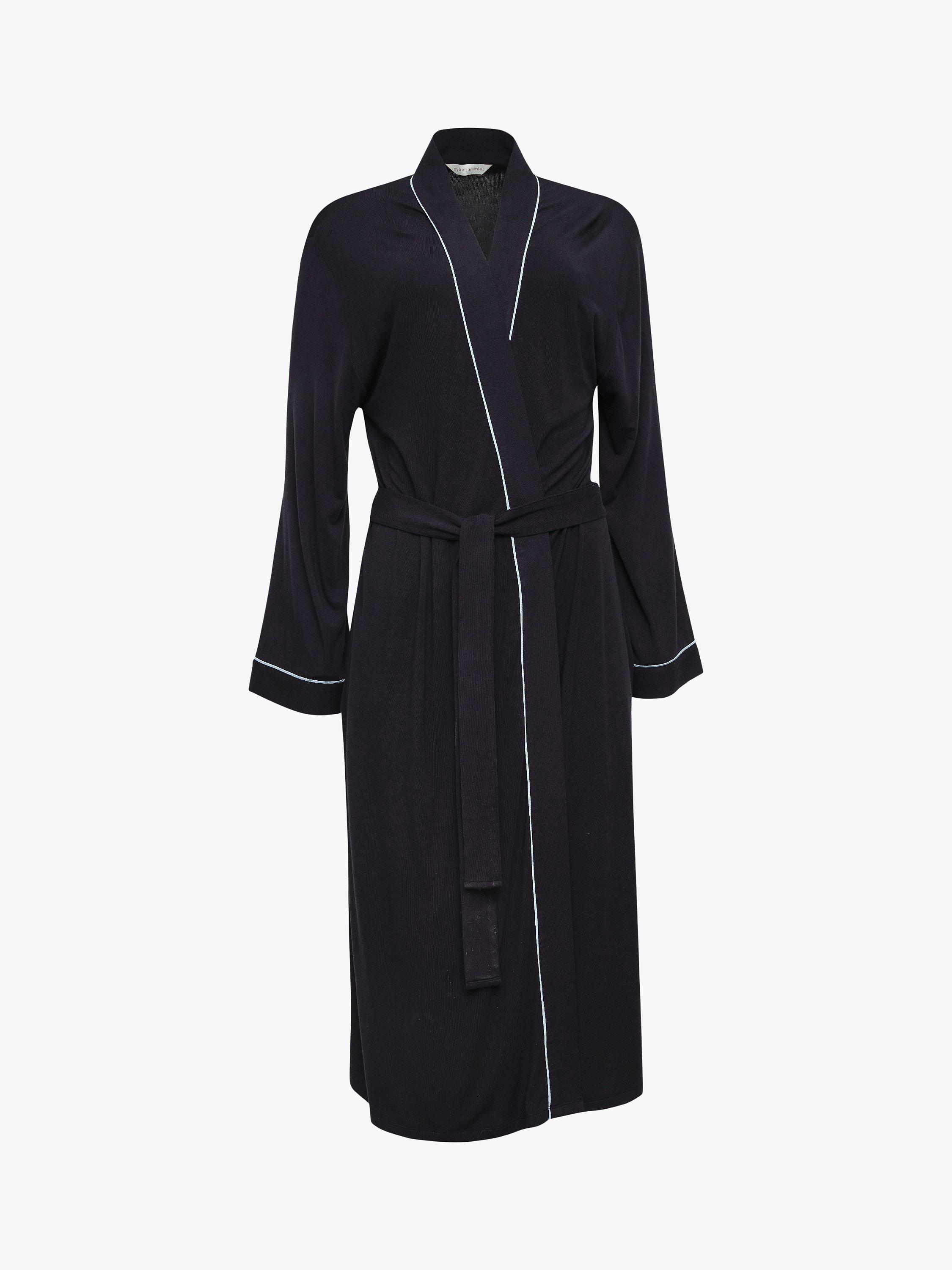 Product image 3 of 4, which shows Cyberjammies Beth Wrap Dressing Gown, Black, 8