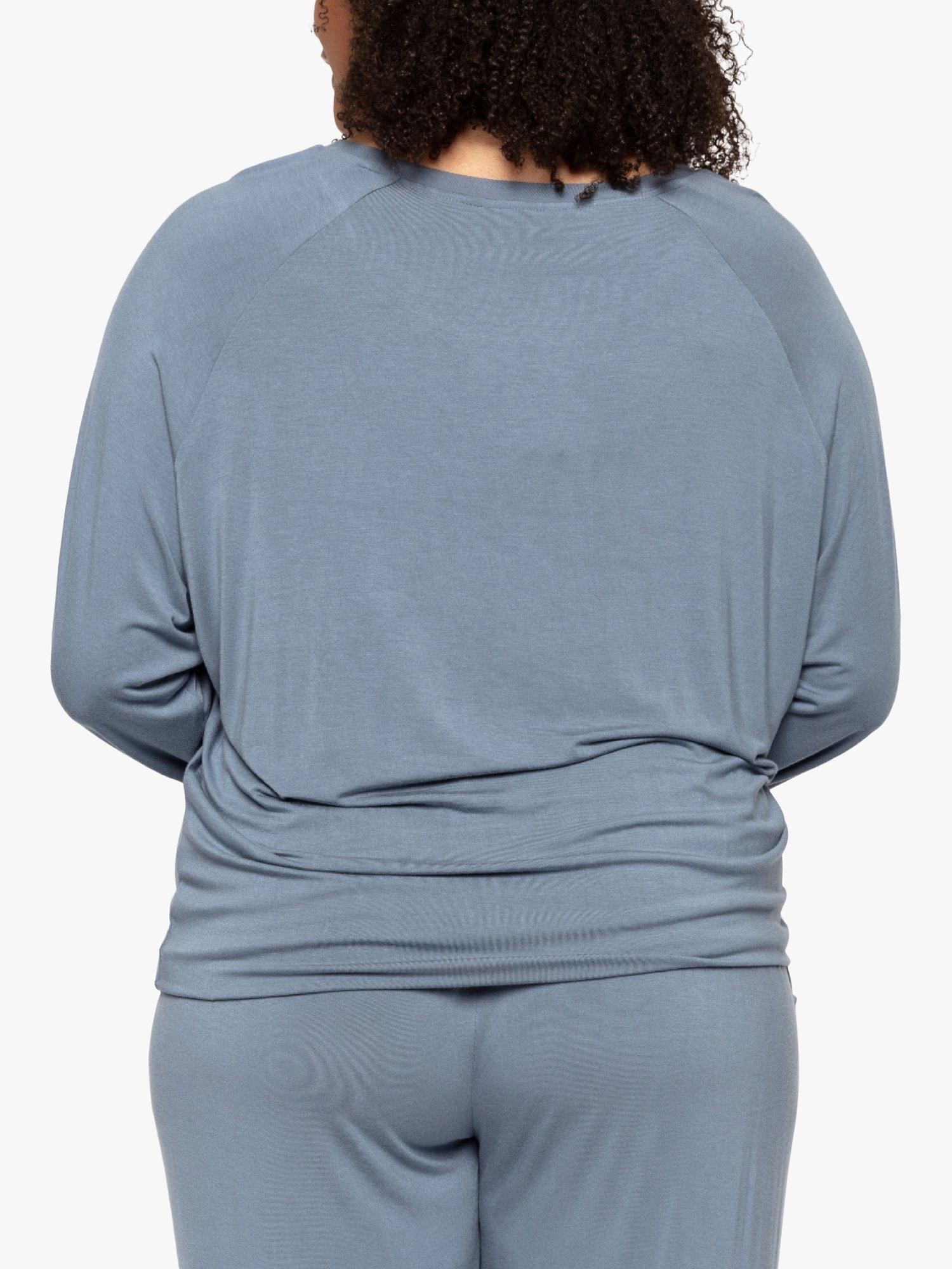 Product image 2 of 4, which shows Cyberjammies Skye Slouch Pyjama Top, Silver Blue, 8