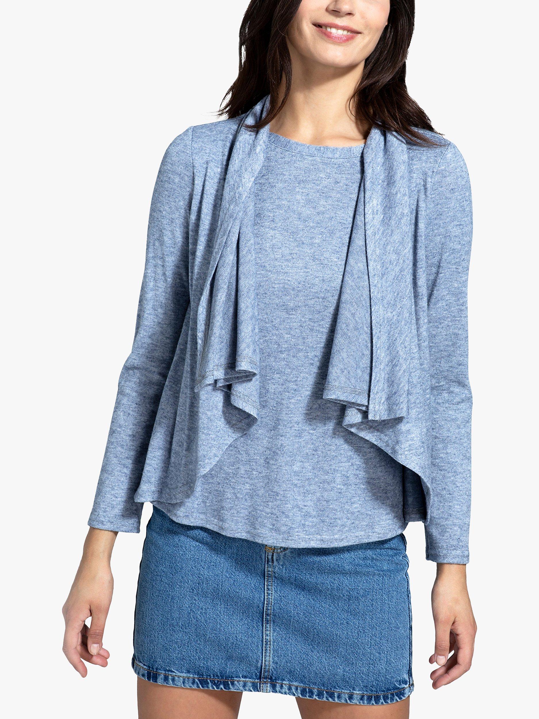 Product image 1 of 3, which shows HotSquash Waterfall Cardigan, Woodblue, 14