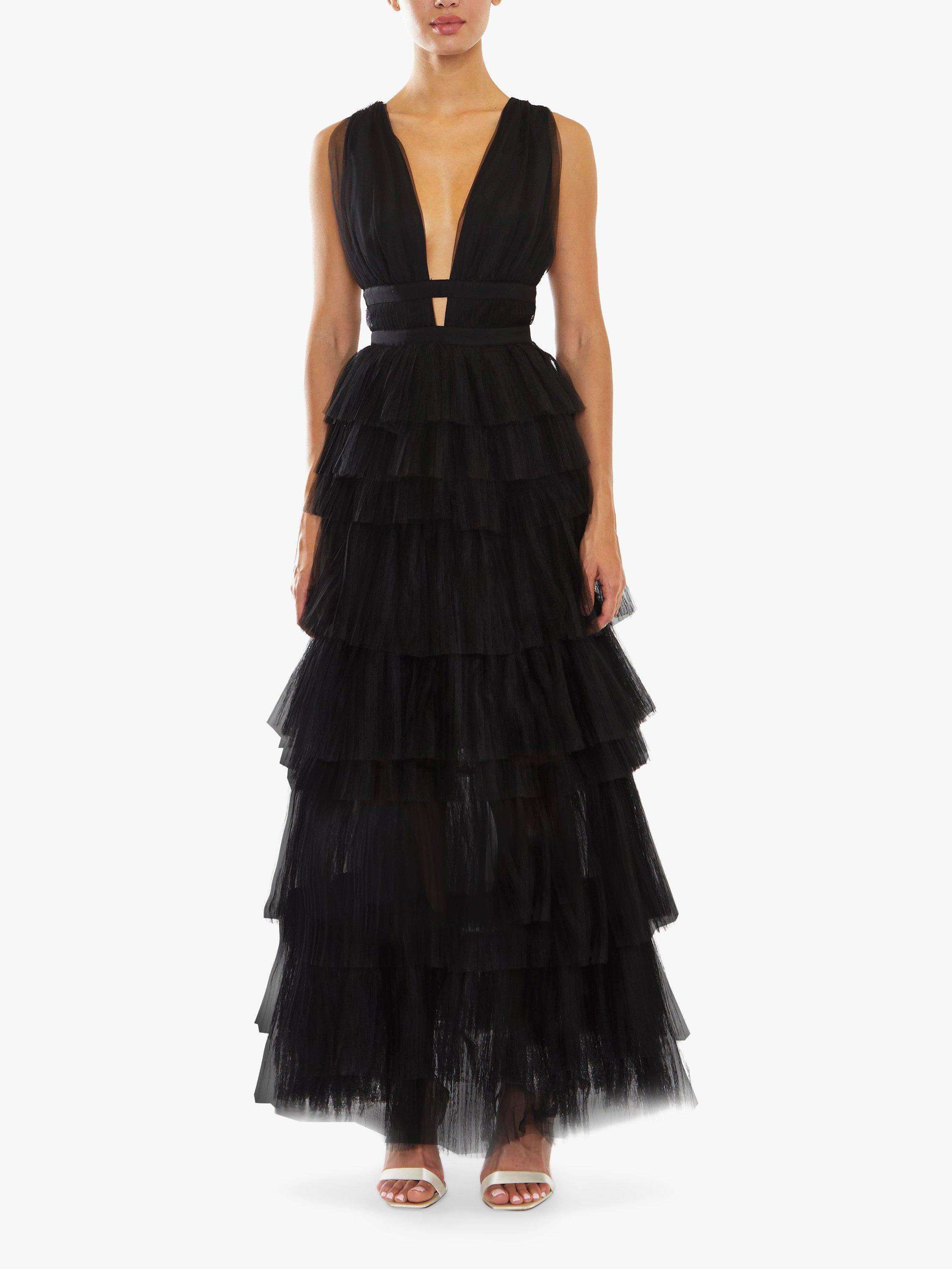True Decadence Tulle Maxi Dress, Black