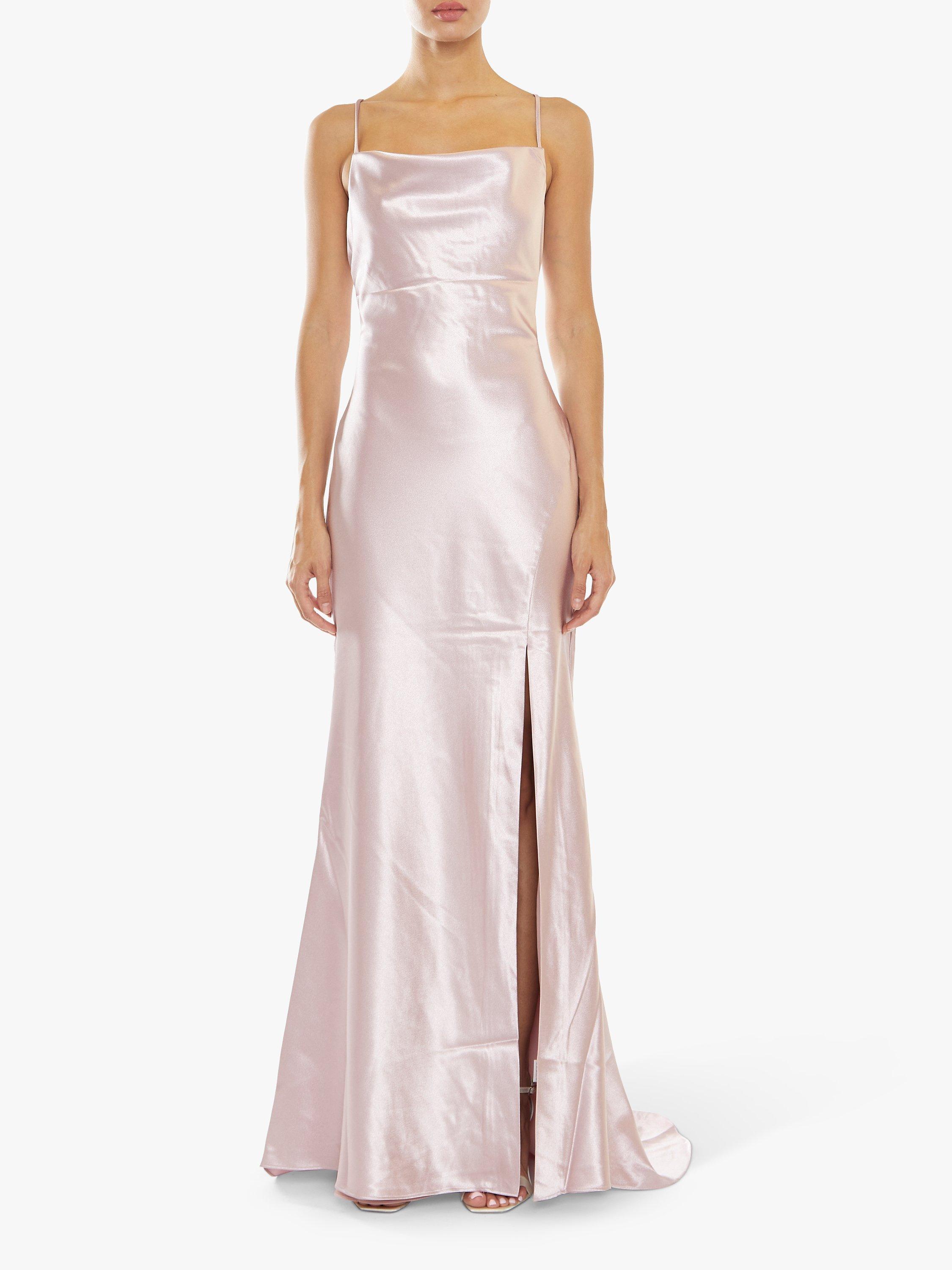 True Decadence The Pippa Cowl Neck Slip Dress, Dusty Pink