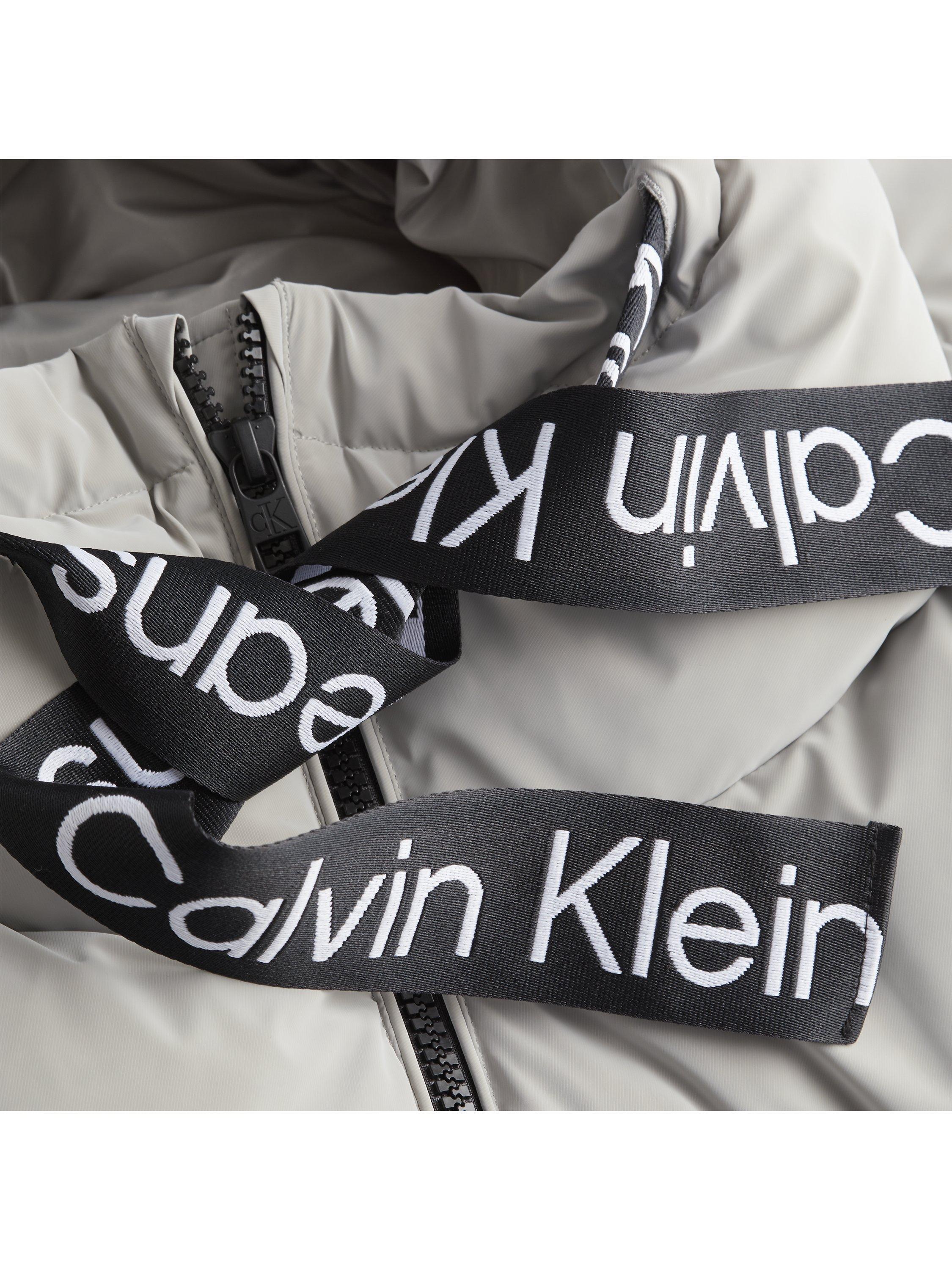 Product image 2 of 2, which shows Calvin Klein Soft Touch Puffer Coat, Mercury Grey, XS