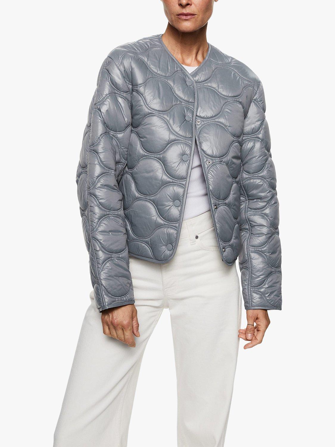 Mango Carrot Quilted Jacket, Medium Blue, XXXXL