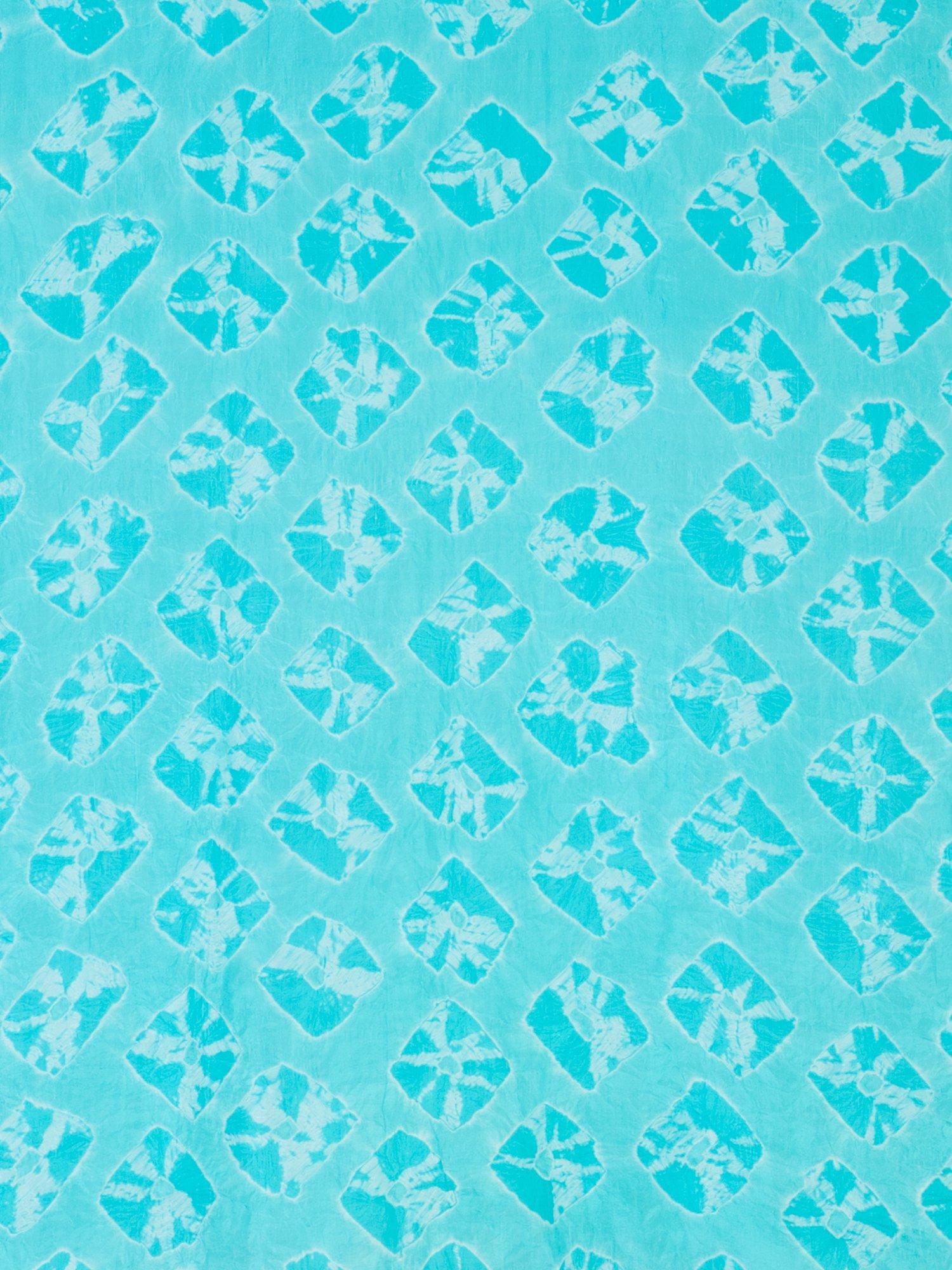 Product image 4 of 5, which shows chesca Gem Print Silk Scarf, Jade, One Size